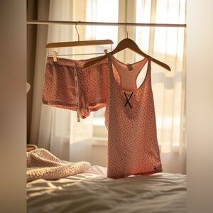 Calvin Klein Pink Polka Dot Pajama Set